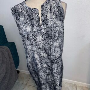 Women’s Wassio Blue Print Sleeveless Dress Medium